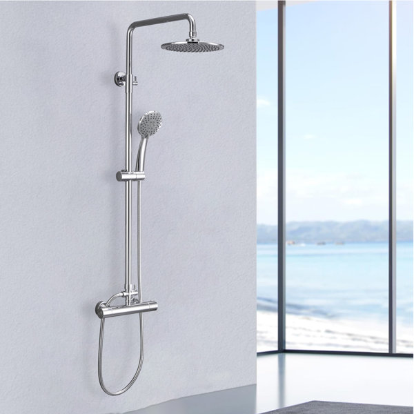 Belfry Bathroom Ruybal Thermostatic Complete Shower System with Dual